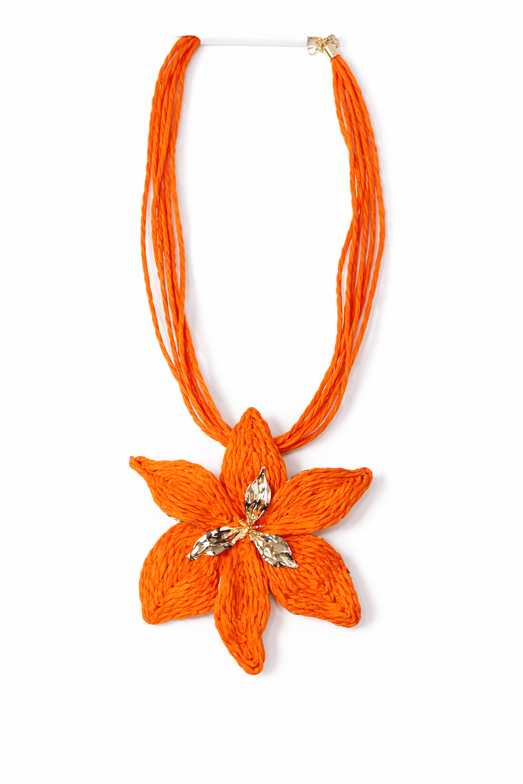 Raffia Bloom Statement Necklace - Elle Maxine