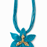 Raffia Bloom Statement Necklace - Elle Maxine