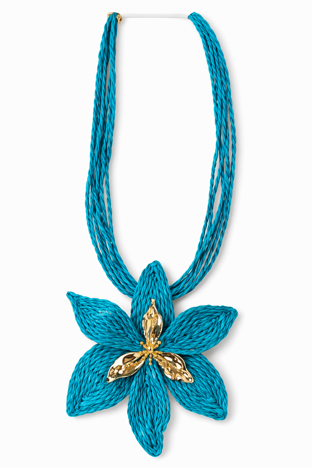 Raffia Bloom Statement Necklace - Elle Maxine
