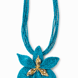 Raffia Bloom Statement Necklace - Elle Maxine