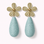Raffia Floral Drop Earrings - Elle Maxine