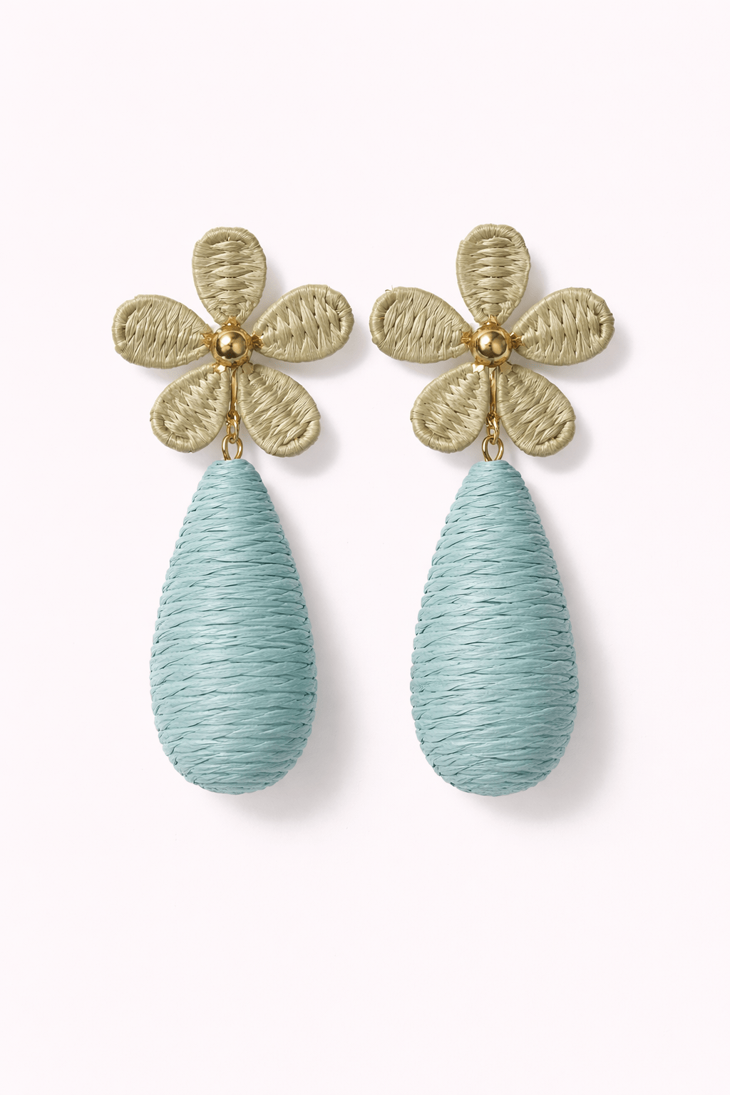 Raffia Floral Drop Earrings - Elle Maxine