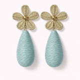 Raffia Floral Drop Earrings - Elle Maxine