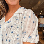 Rebecca Floral Ruffle Top - Elle Maxine
