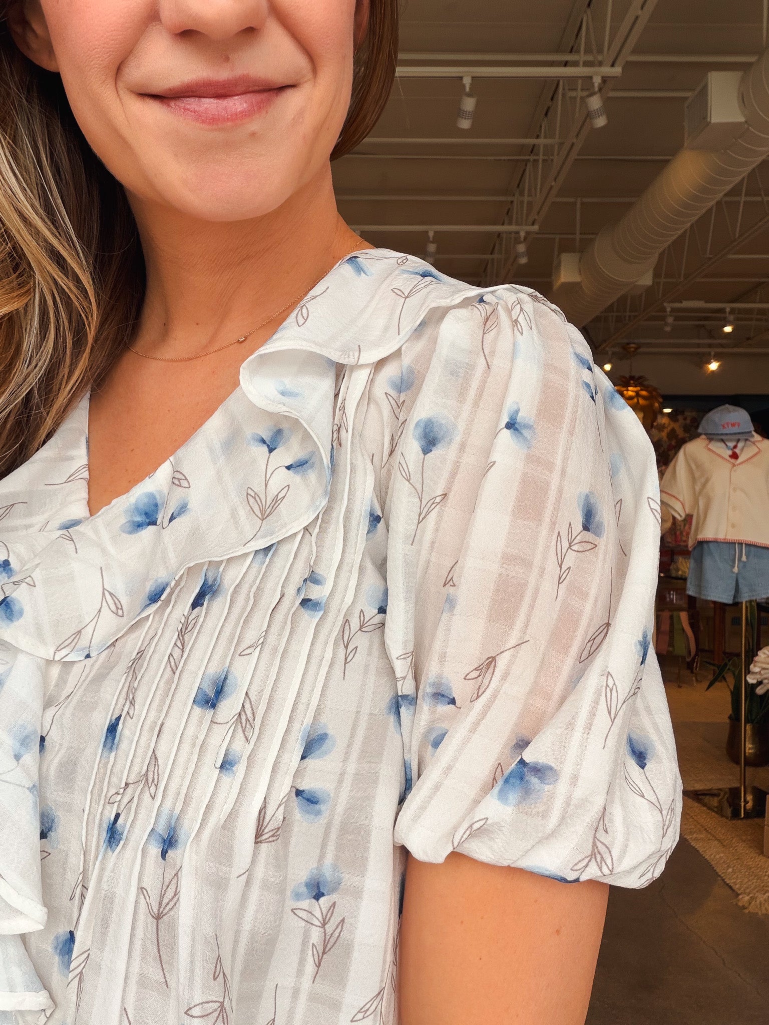 Rebecca Floral Ruffle Top - Elle Maxine