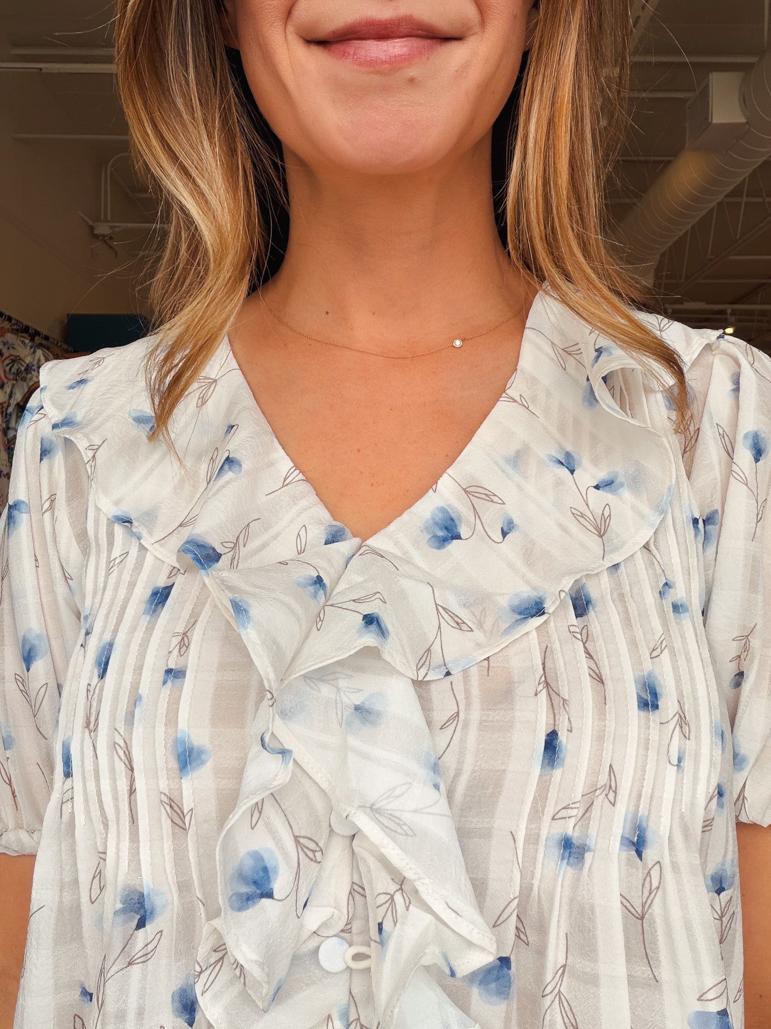 Rebecca Floral Ruffle Top - Elle Maxine