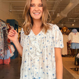 Rebecca Floral Ruffle Top - Elle Maxine