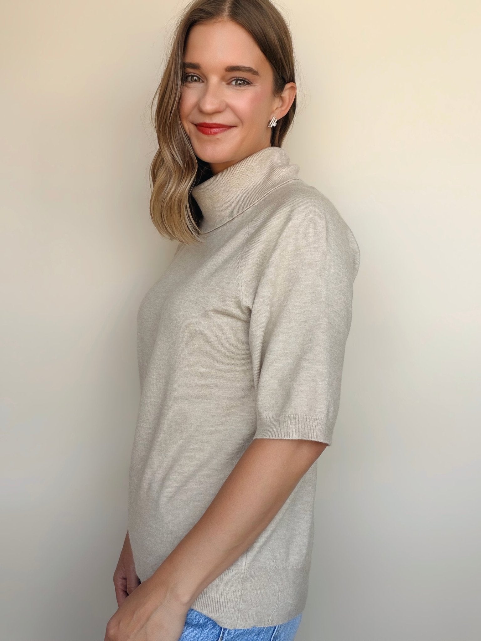 Regan Short Sleeve Turtleneck - Elle Maxine