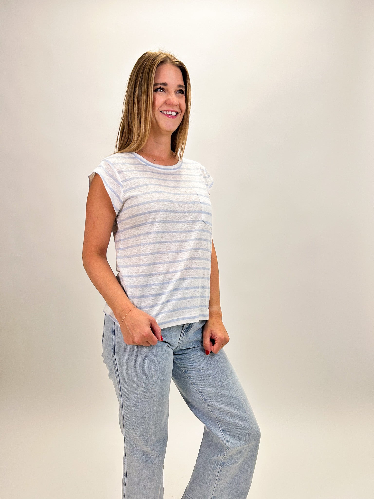 Relaxed Cap Sleeve Tee - Elle Maxine