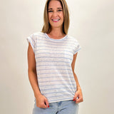 Relaxed Cap Sleeve Tee - Elle Maxine