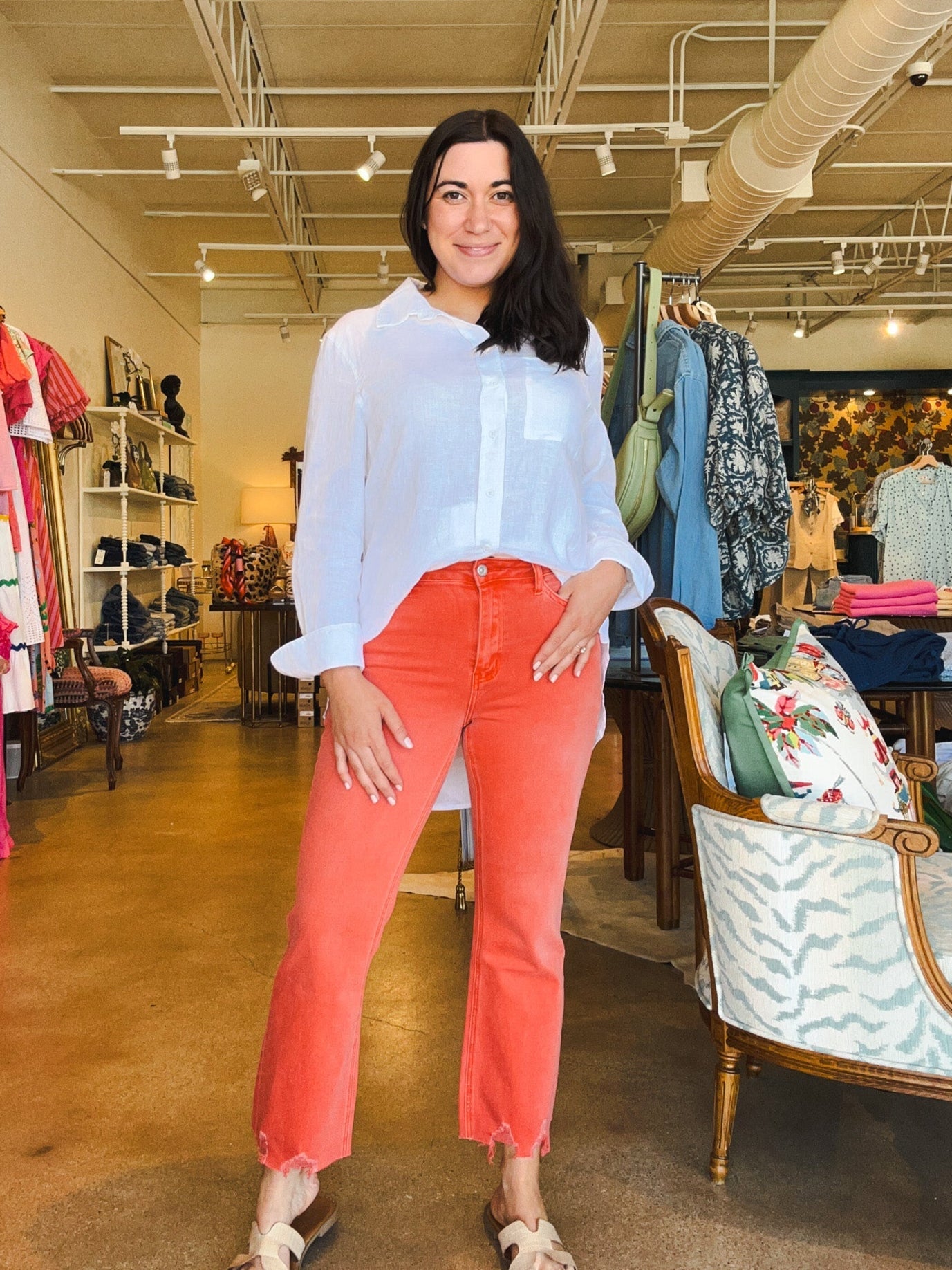 Relaxed Linen Shirt - Elle Maxine