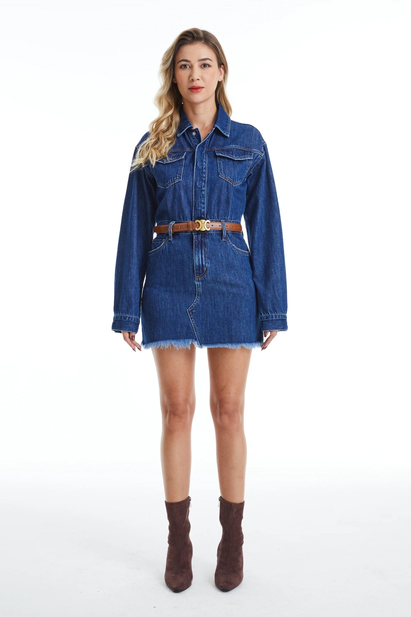 Resa Denim Dress - Elle Maxine