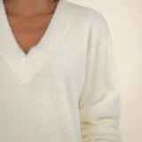 Revel Boxy Sweater - Ivory - Elle Maxine