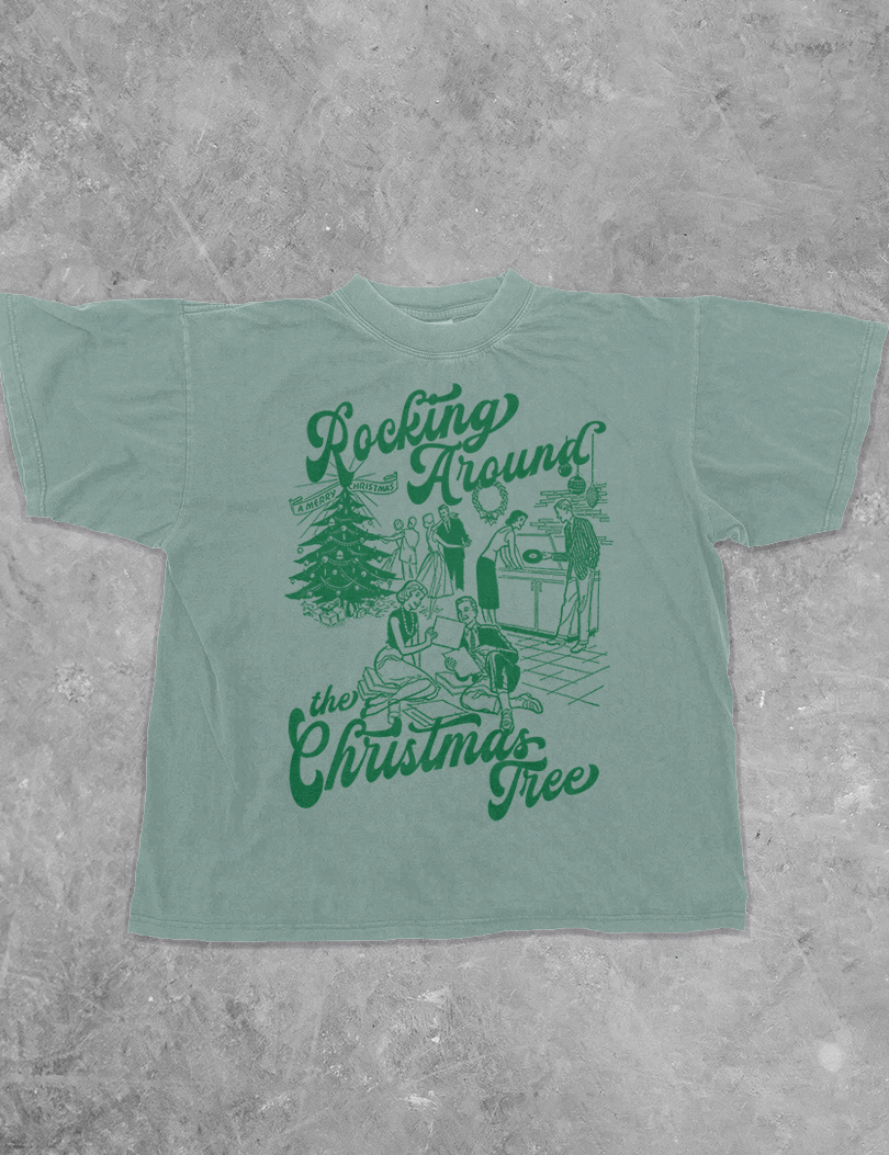 Rocking Around the Christmas Tree Tee - Elle Maxine