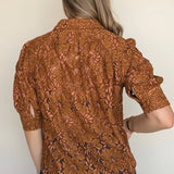 Roe Lace Button Down Top - Elle Maxine