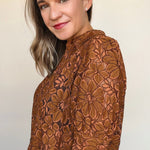 Roe Lace Button Down Top - Elle Maxine