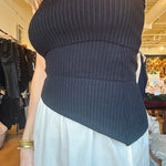 Roen Asymmetrical Dress - Black/Cream - Elle Maxine