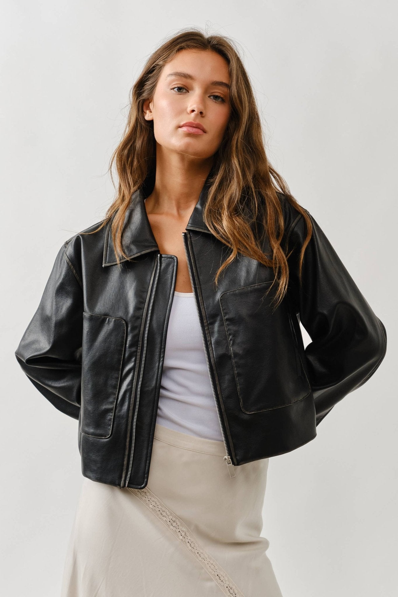 Rory Vegan Leather Jacket - Elle Maxine