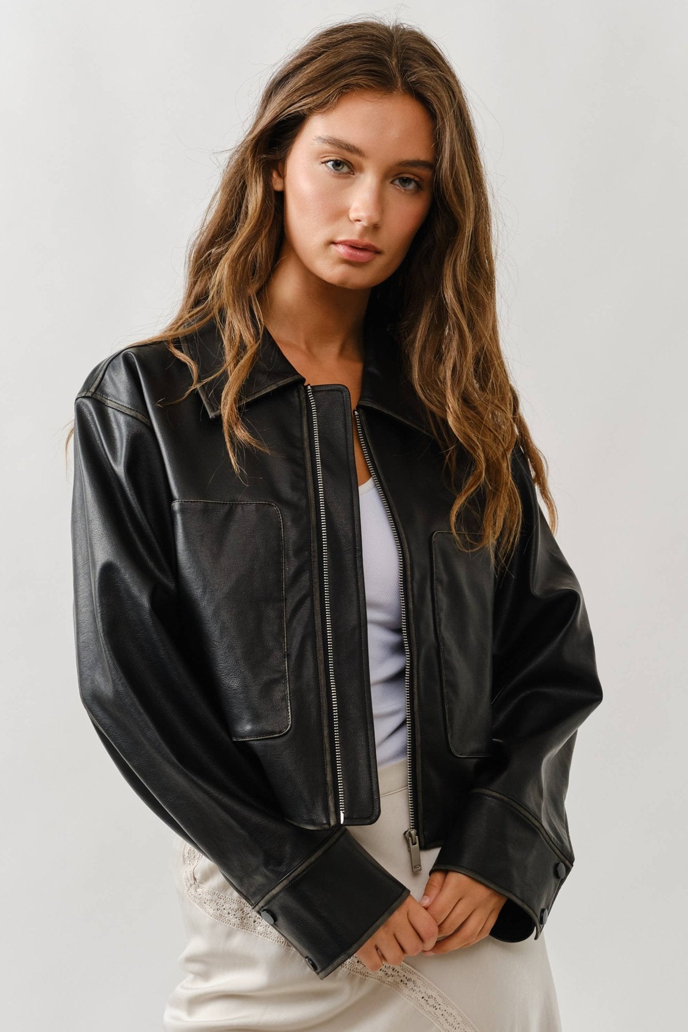 Rory Vegan Leather Jacket - Elle Maxine