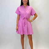 Rose Button Front Dress - Elle Maxine