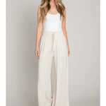 Rosemary Smocked Waist Linen Pant - Elle Maxine