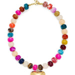 Roxie Beaded Heart Necklace - Elle Maxine