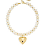 Roxie Beaded Heart Necklace - Elle Maxine