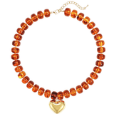 Roxie Beaded Heart Necklace - Elle Maxine