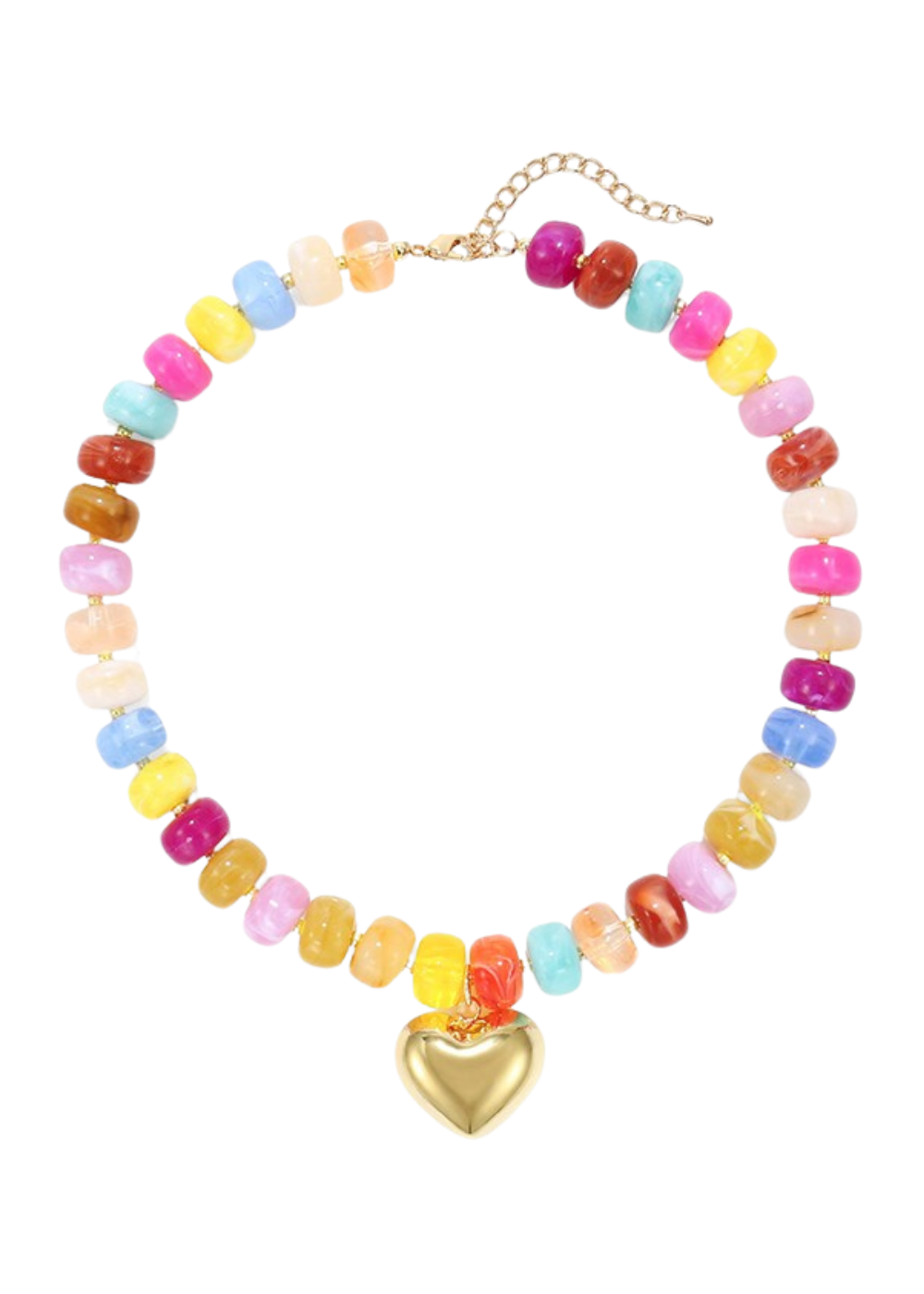 Roxie Beaded Heart Necklace - Elle Maxine