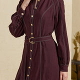 Ruby Belted Maxi Dress - Elle Maxine