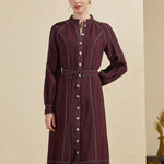 Ruby Belted Maxi Dress - Elle Maxine