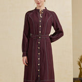 Ruby Belted Maxi Dress - Elle Maxine