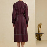 Ruby Belted Maxi Dress - Elle Maxine