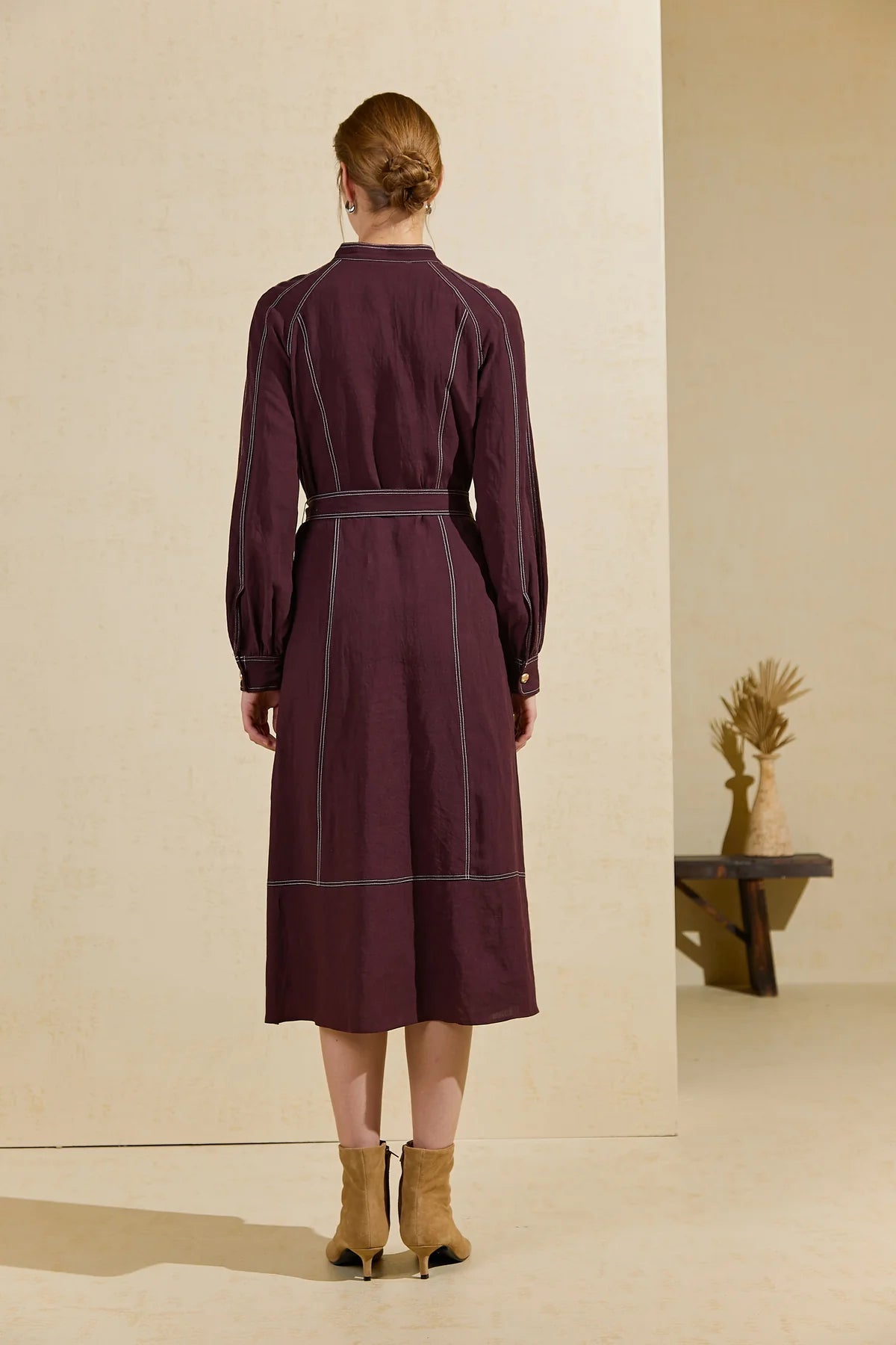 Ruby Belted Maxi Dress - Elle Maxine