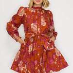 Rustic Rose Mini Dress - Elle Maxine