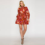 Rustic Rose Mini Dress - Elle Maxine