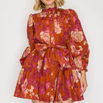 Rustic Rose Mini Dress - Elle Maxine