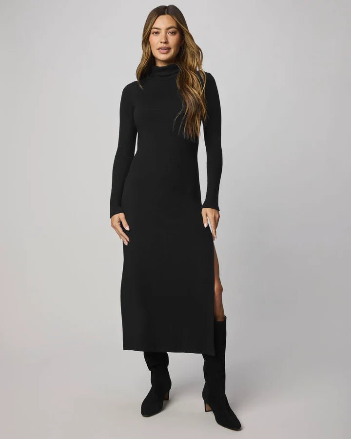 Rylee Turtleneck Dress - Black - Elle Maxine