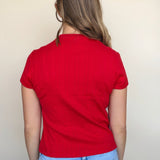 Sadie Pointelle Crew Tee - Elle Maxine