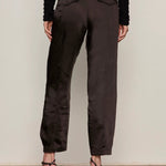 Sahara Satin Tapered Pant - Black - Elle Maxine