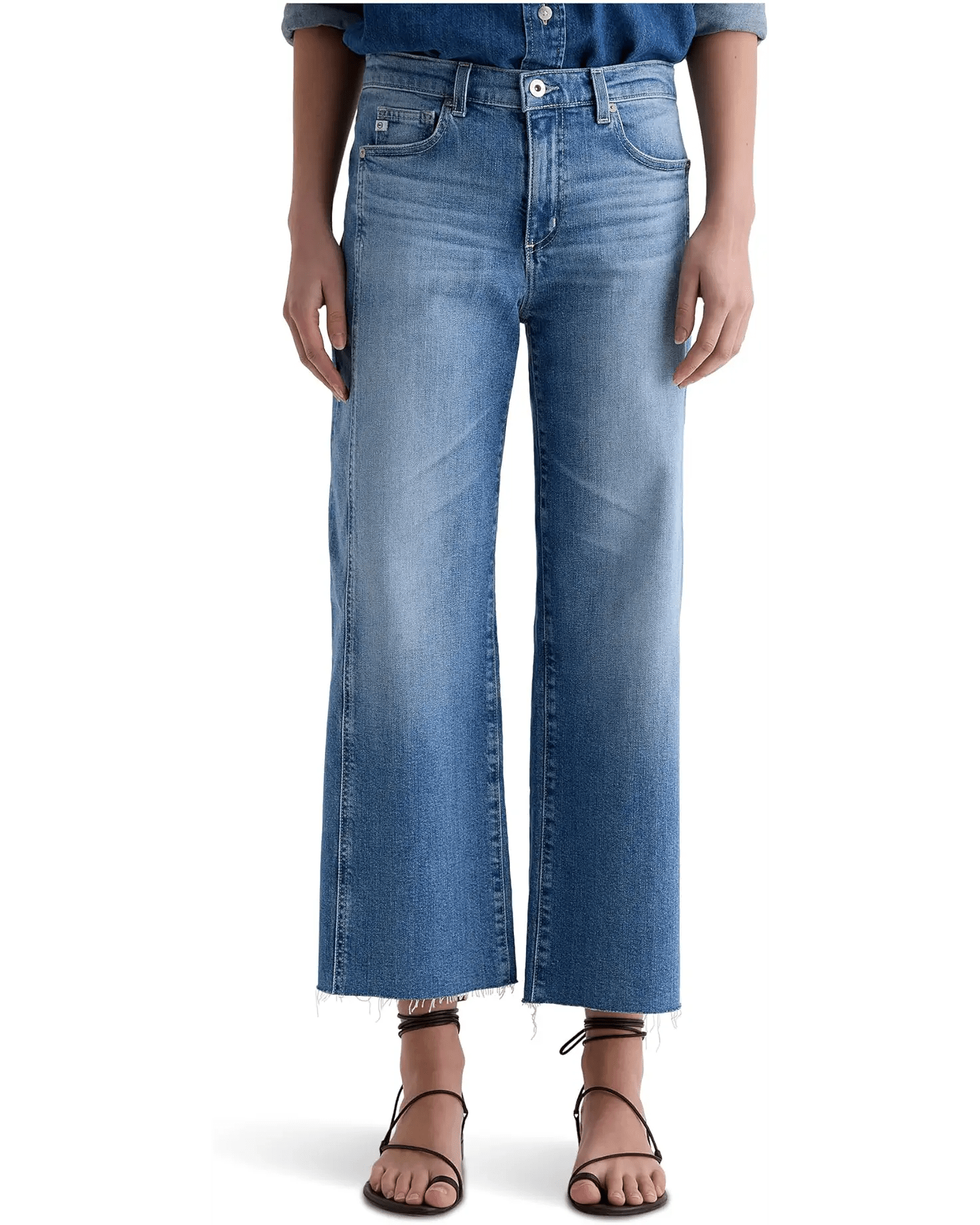 Saige Wide Leg Crop Jeans - Rosarito - Elle Maxine