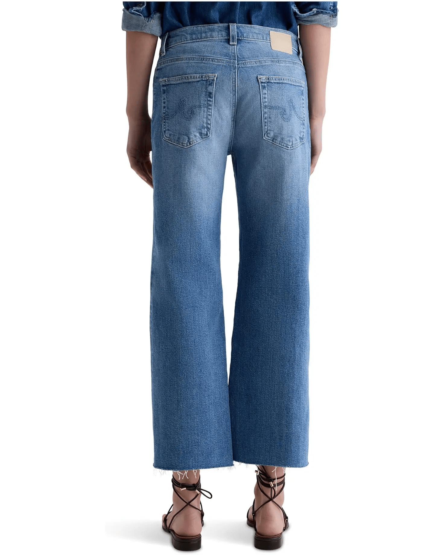 Saige Wide Leg Crop Jeans - Rosarito - Elle Maxine