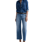 Saige Wide Leg Crop Jeans - Rosarito - Elle Maxine