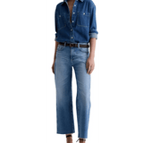 Saige Wide Leg Crop Jeans - Rosarito - Elle Maxine