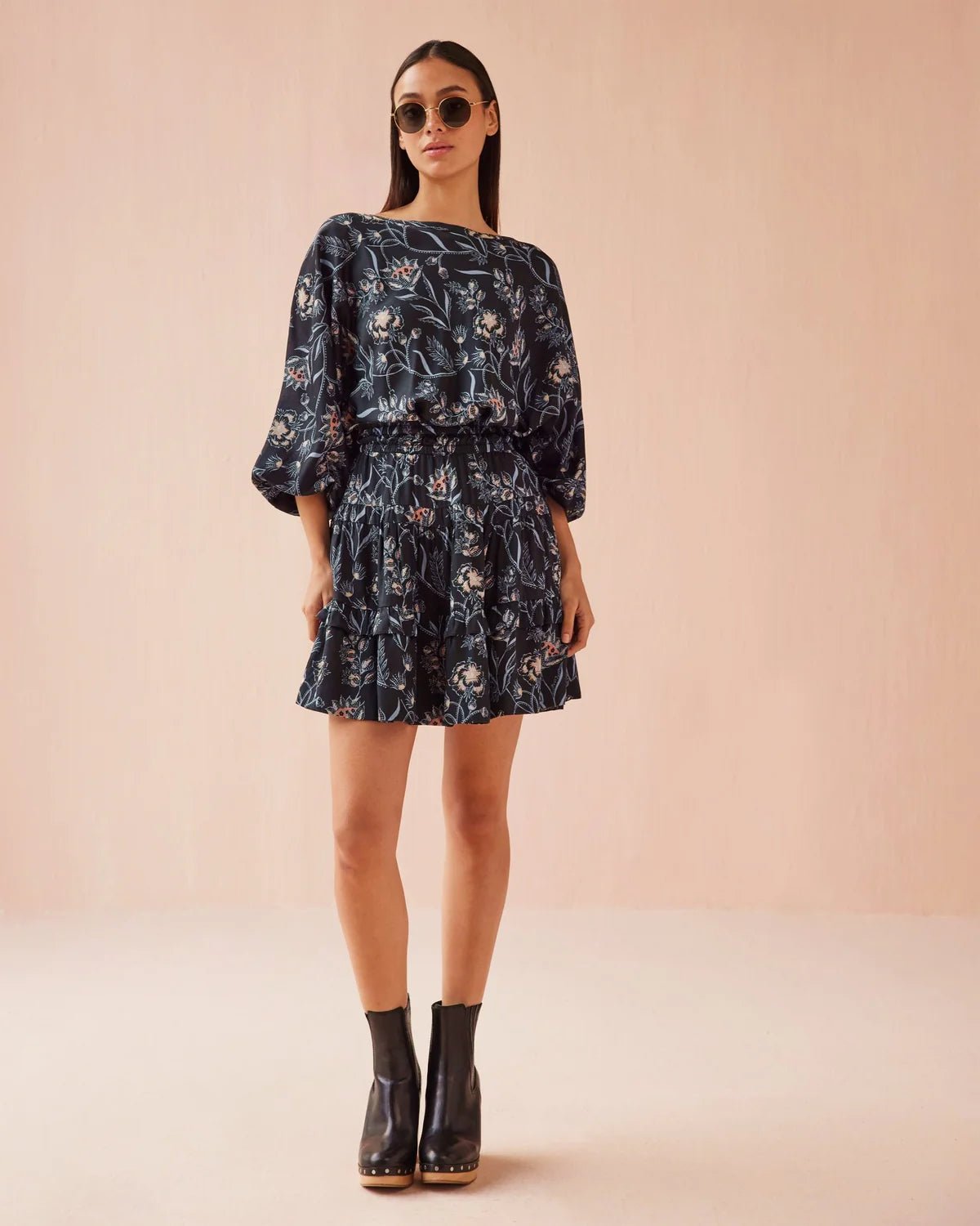 Sam Mini Skirt - Midnight - Elle Maxine