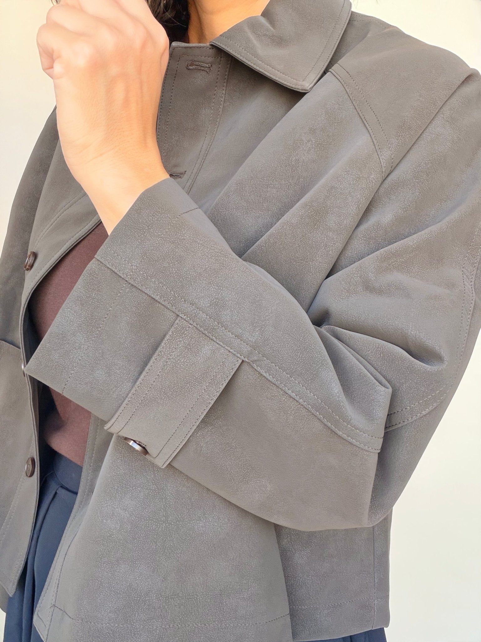 Sandra Boxy Collared Jacket - Elle Maxine