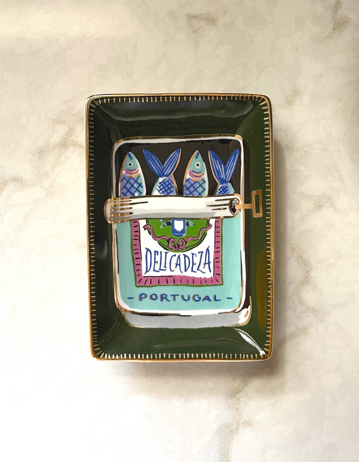 Sardines Porcelain Trinket Dish - Elle Maxine