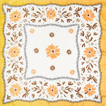 Satin Scarf - Gold Floral Frame - Elle Maxine