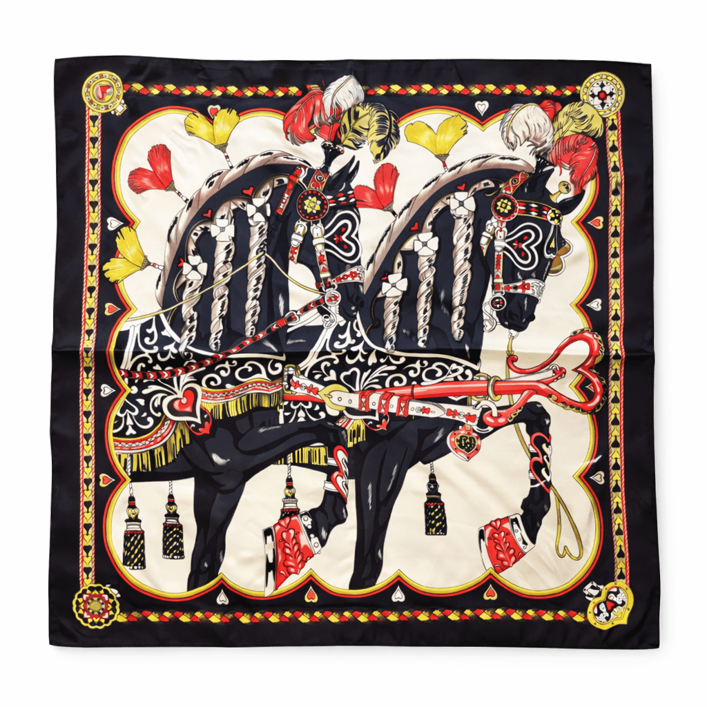 Satin Scarf - Heart Horses - Elle Maxine