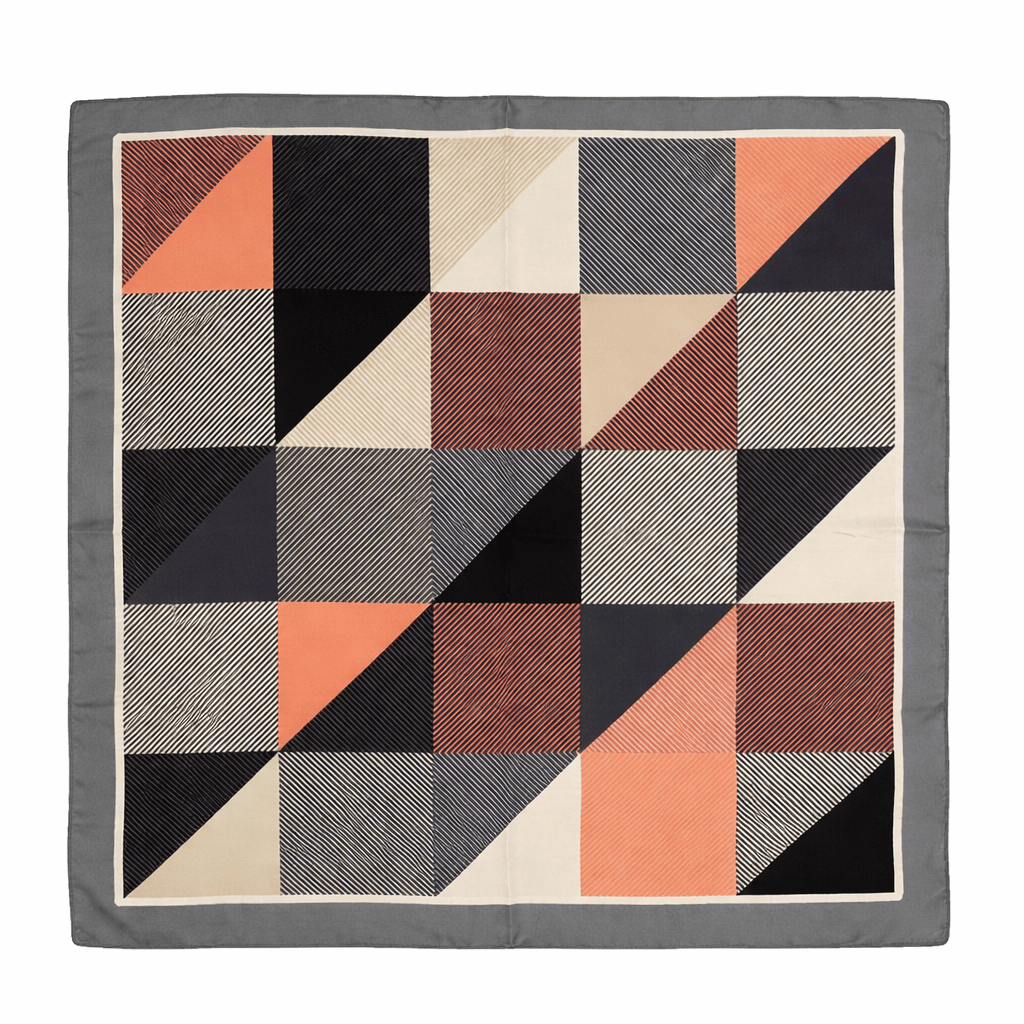 Satin Scarf - Mod Squares - Elle Maxine